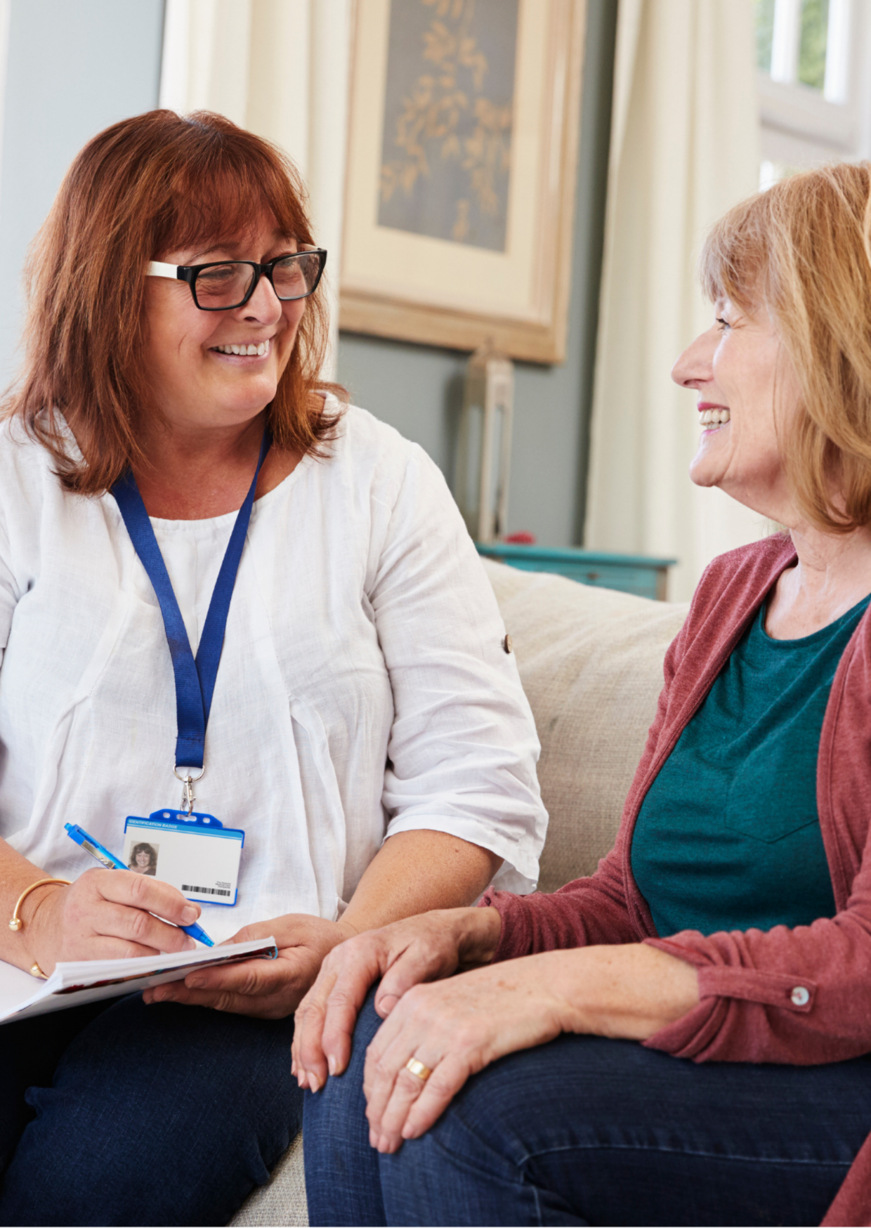 Clients 4 Deputy Manager in home visiting senior woman